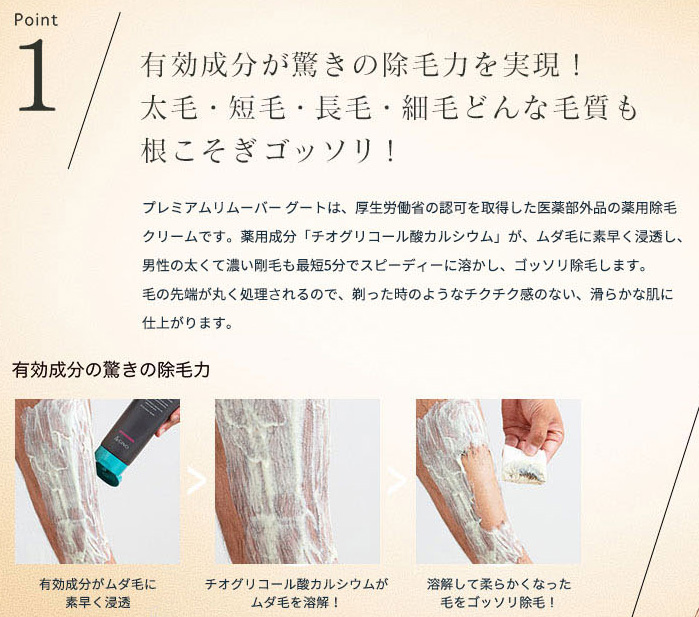 PREMIUM REMOVER GOOTのポイント１